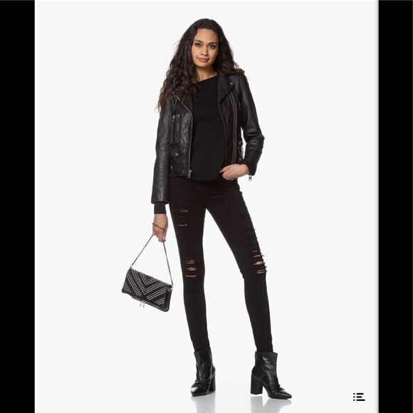 FRAME Le Skinny de Jeanne Ripped Jeans • Film Noir size 27 - Picture 1 of 15